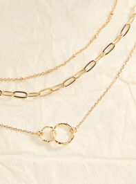 18K Gold Stella Layered Necklace Detail 2 - TULLABEE