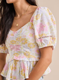 Monica Floral Babydoll Top Detail 2 - TULLABEE