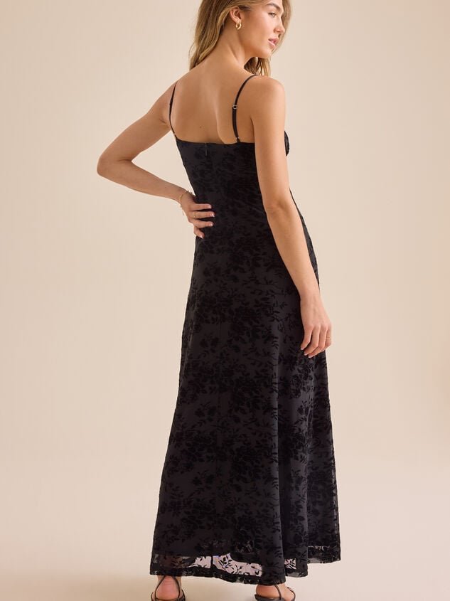 Olympia Velvet Maxi Dress Detail 5 - TULLABEE