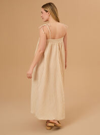 Malea Marigold Striped Mama Dress by Rylee + Cru Detail 5 - TULLABEE