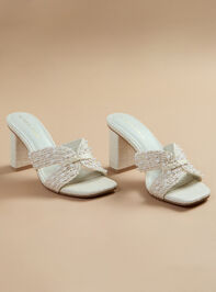 Tiara Pearl Heels Detail 2 - TULLABEE
