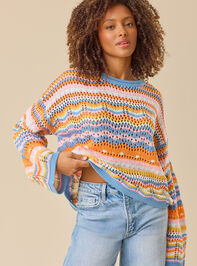 Keily Bright Stripe Sweater Detail 6 - TULLABEE