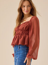 Carolina Ruffle Babydoll Top Detail 2 - TULLABEE