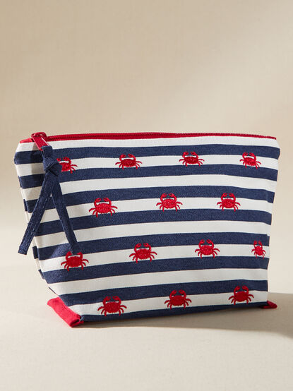 Embroidered Crabs Pouch - TULLABEE