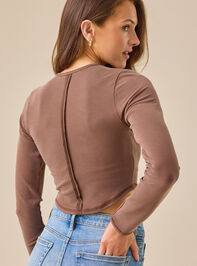Zoe Ribbed Top Detail 3 - TULLABEE