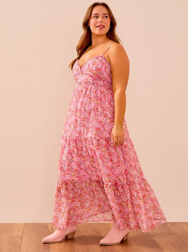 Kezia Floral Maxi Dress Detail 5 - TULLABEE