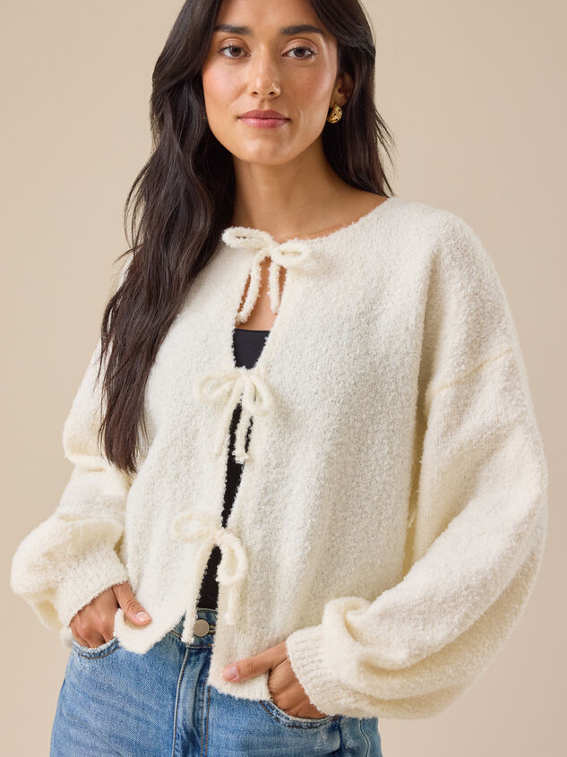 Mira Bow Tie Front Cardigan - TULLABEE