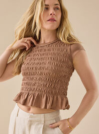 Annaleigh Smocked Fitted Tee Detail 2 - TULLABEE