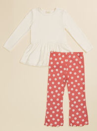 Daisy Dot Pants and Top Set Detail 2 - TULLABEE