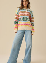 Emerson Fairisle Oversized Sweater Detail 2 - TULLABEE