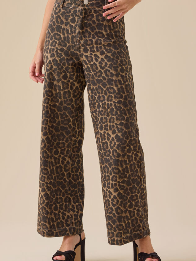 Fawn Cheetah Baggy Pants Detail 2 - TULLABEE