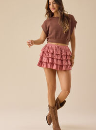 Roma Tiered Mini Skort Detail 3 - TULLABEE