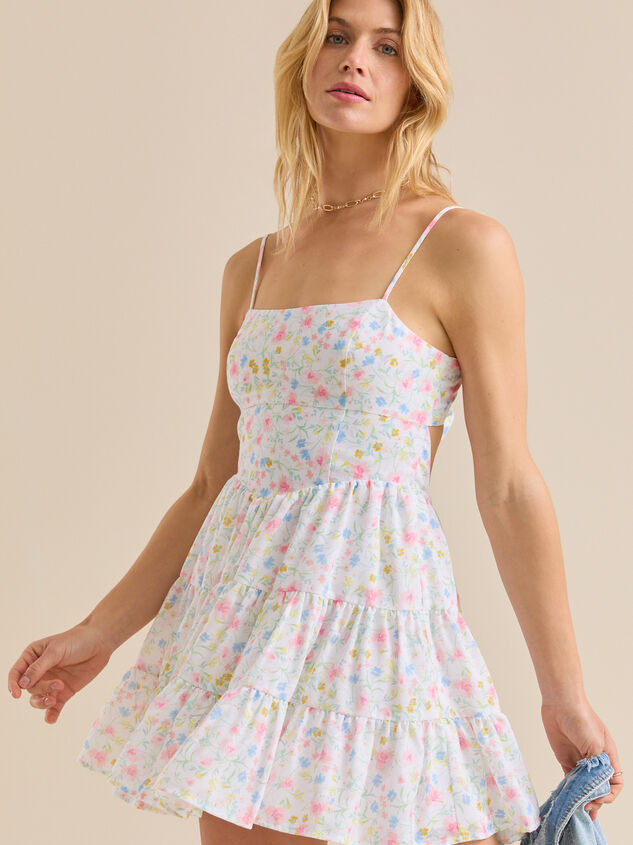 Eliza Floral Mini Dress Detail 3 - TULLABEE