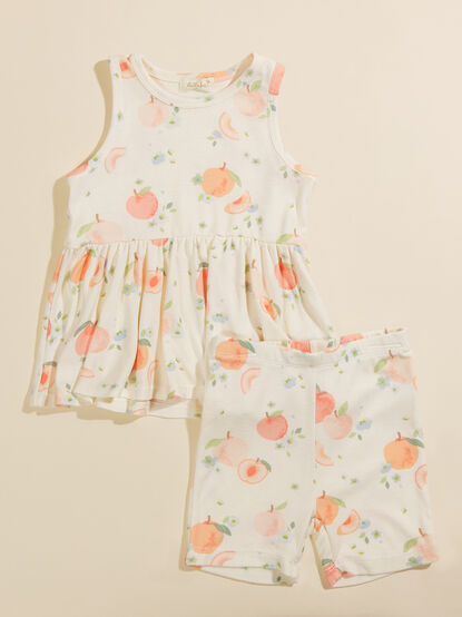 Spring Peach Tank and Shorts Set - TULLABEE