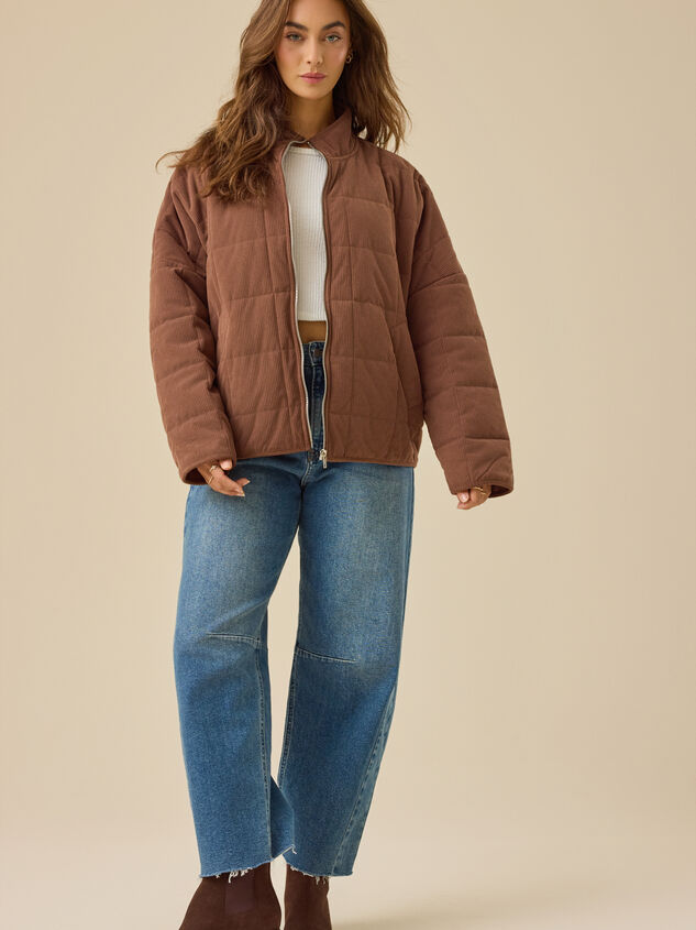 Emery Corduroy Quilted Jacket Detail 2 - TULLABEE