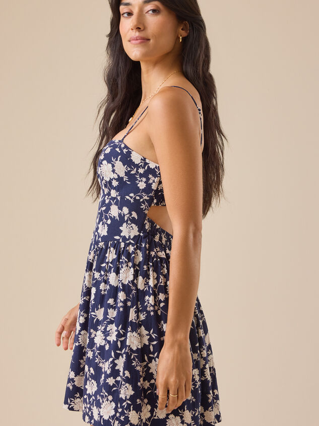 Jolie Floral Mini Dress Detail 4 - TULLABEE
