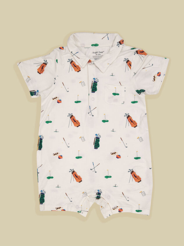 Golf Polo Romper Detail 2 - TULLABEE