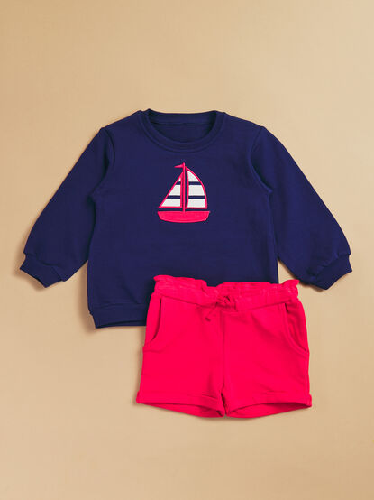 Smooth Sailing Sweatshirt and Short - TULLABEE