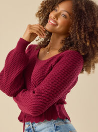 Addie Scalloped Hem Sweater Detail 5 - TULLABEE