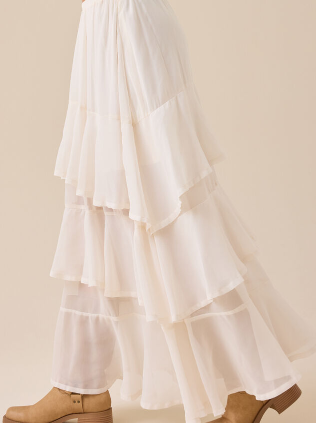 Kirsten Tiered Midi Skirt Detail 4 - TULLABEE
