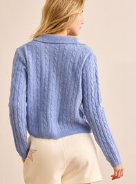 Court Crush Cable Knit Sweater Detail 4 - TULLABEE