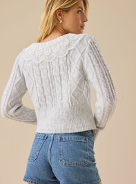 Amiee Lace Collar Cardigan Detail 4 - TULLABEE