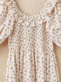 Mallory Floral Mama Midi Dress Detail 4 - TULLABEE