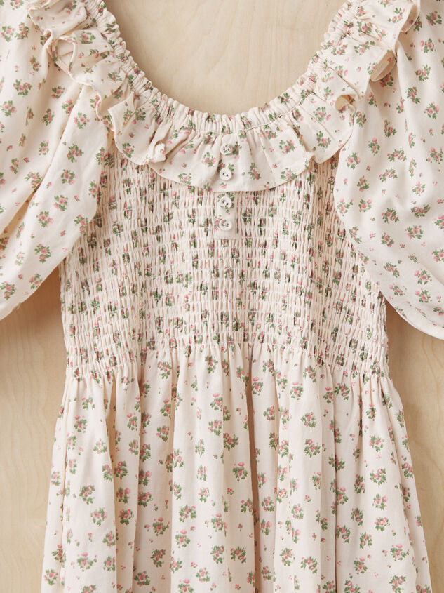 Mallory Floral Mama Midi Dress Detail 4 - TULLABEE