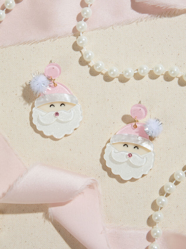 Santa Pom Dangle Earrings Detail 2 - TULLABEE