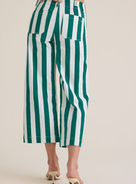 Darcy Striped Crop Pant Detail 5 - TULLABEE