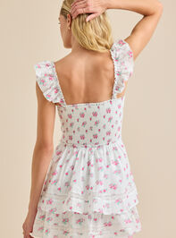 Raine Floral Mini Dress Detail 4 - TULLABEE