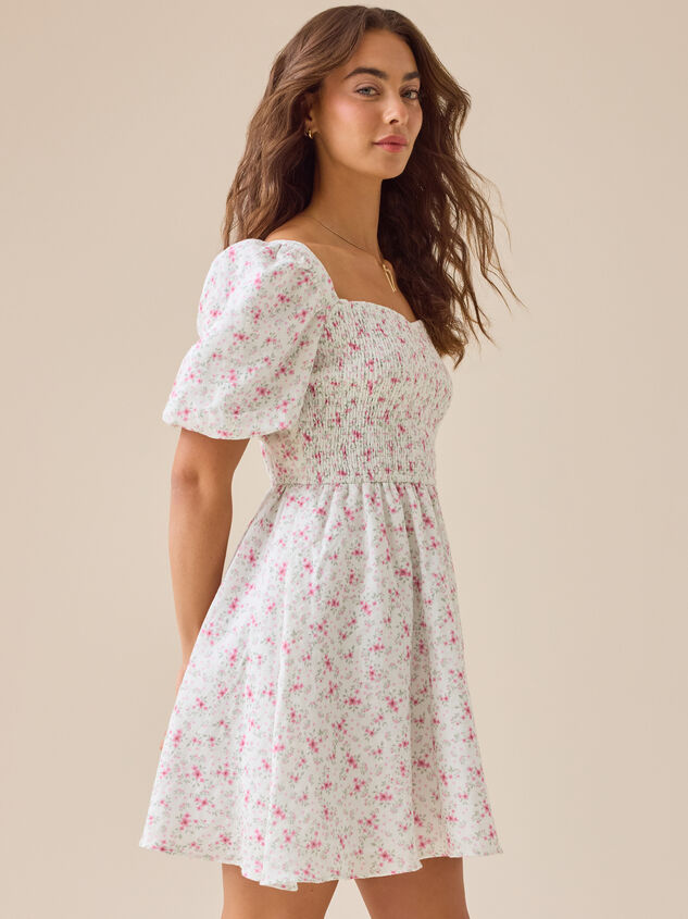Stacey Floral Mama Mini Dress Detail 4 - TULLABEE