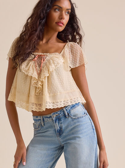 Camillia Lace Bib Top - TULLABEE