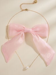 Pearl Necklace with Bow Detail 2 - TULLABEE