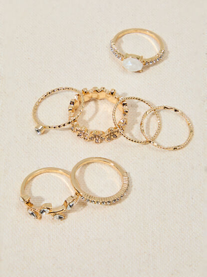 Crystal Vine Ring Set - TULLABEE