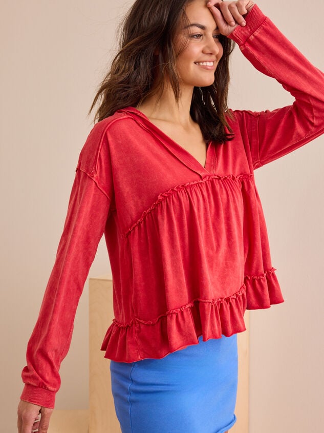 Easy Flow Ruffle Top Detail 3 - TULLABEE