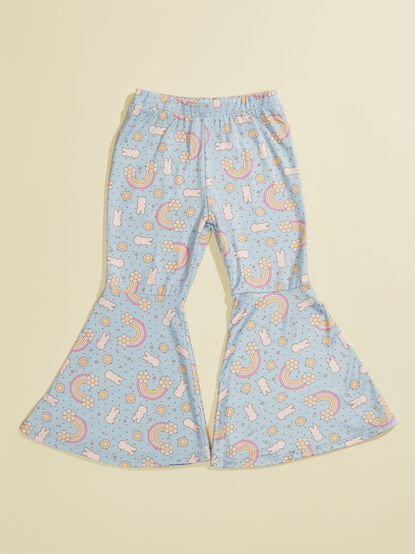 Rainbow Peeps Toddler Flares - TULLABEE