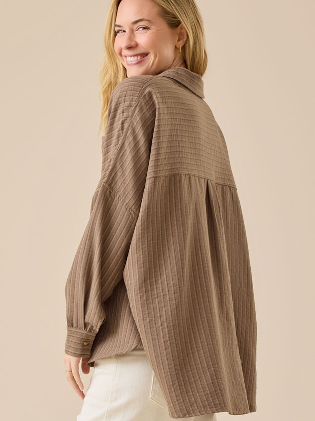 Georgina Striped Button Down Detail 5 - TULLABEE