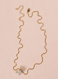 Enamel Trio Slider Necklace Detail 2 - TULLABEE