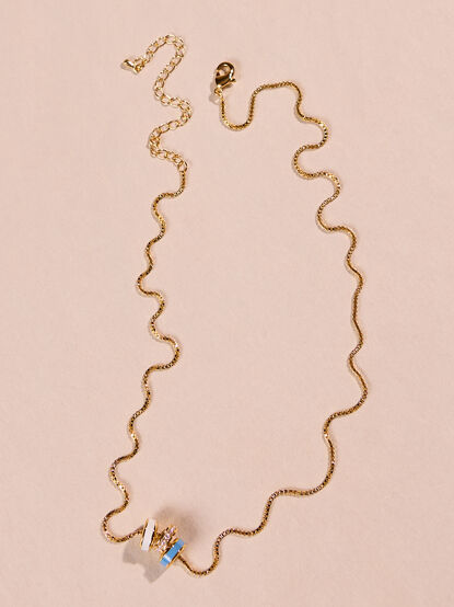 Enamel Trio Slider Necklace - TULLABEE