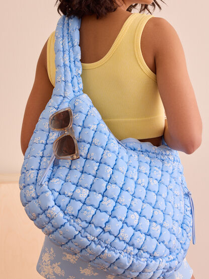 Proficient Floral Quilted Puffer Shoulder Bag - TULLABEE