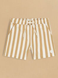 Tyler Striped Swim Shorts by Rylee + Cru - TULLABEE