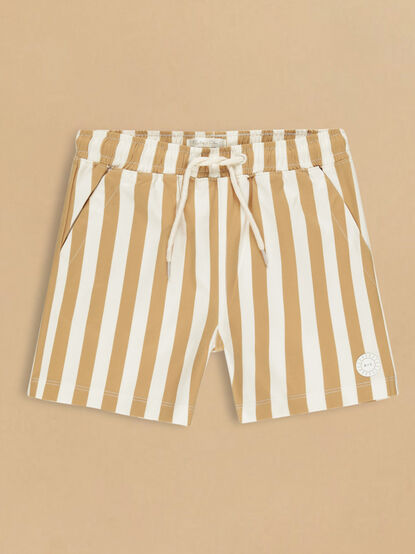 Tyler Striped Swim Shorts by Rylee + Cru - TULLABEE