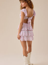 Alaine Floral Mini Dress Detail 6 - TULLABEE