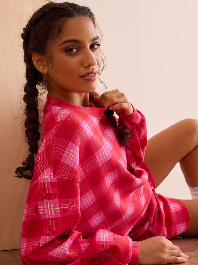 Supersoft Crew Plaid Pullover Detail 3 - TULLABEE