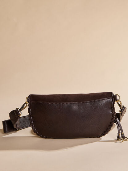 Chocolate Whipstitch Belt Bag - TULLABEE