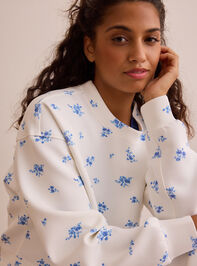 Floral Supersoft Crew Pullover Detail 3 - TULLABEE
