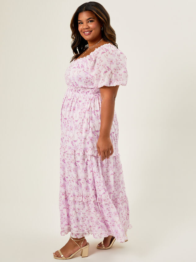 Baylee Floral Maxi Dress Detail 4 - TULLABEE