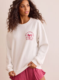A Good Day To Read A Book Sweatshirt Detail 2 - TULLABEE