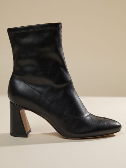 Mabel Leather Booties - TULLABEE